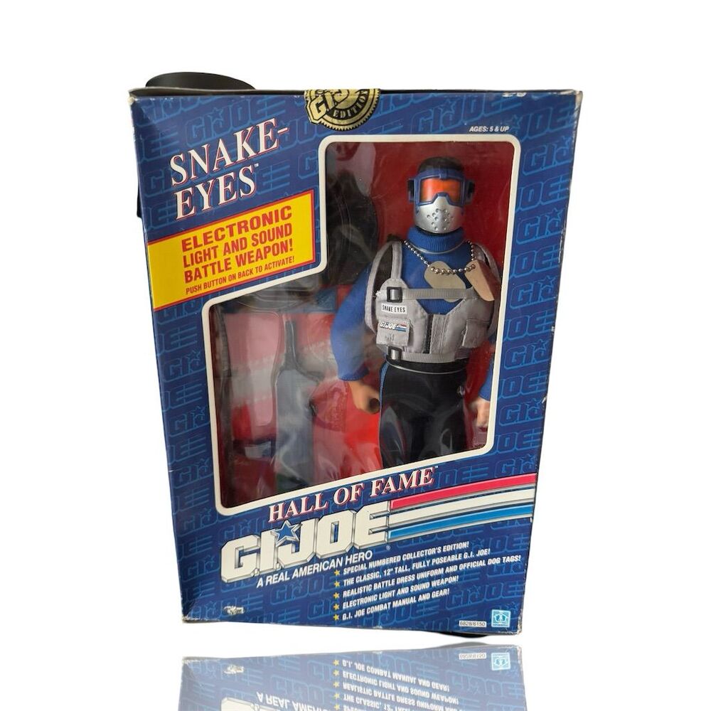 G.I. Joe Snake Eyes 12" Action Figure w/ Gear & Sound Effects: True Vintage NIB